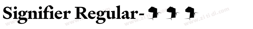 Signifier Regular字体转换 Signifier Regular字体转换